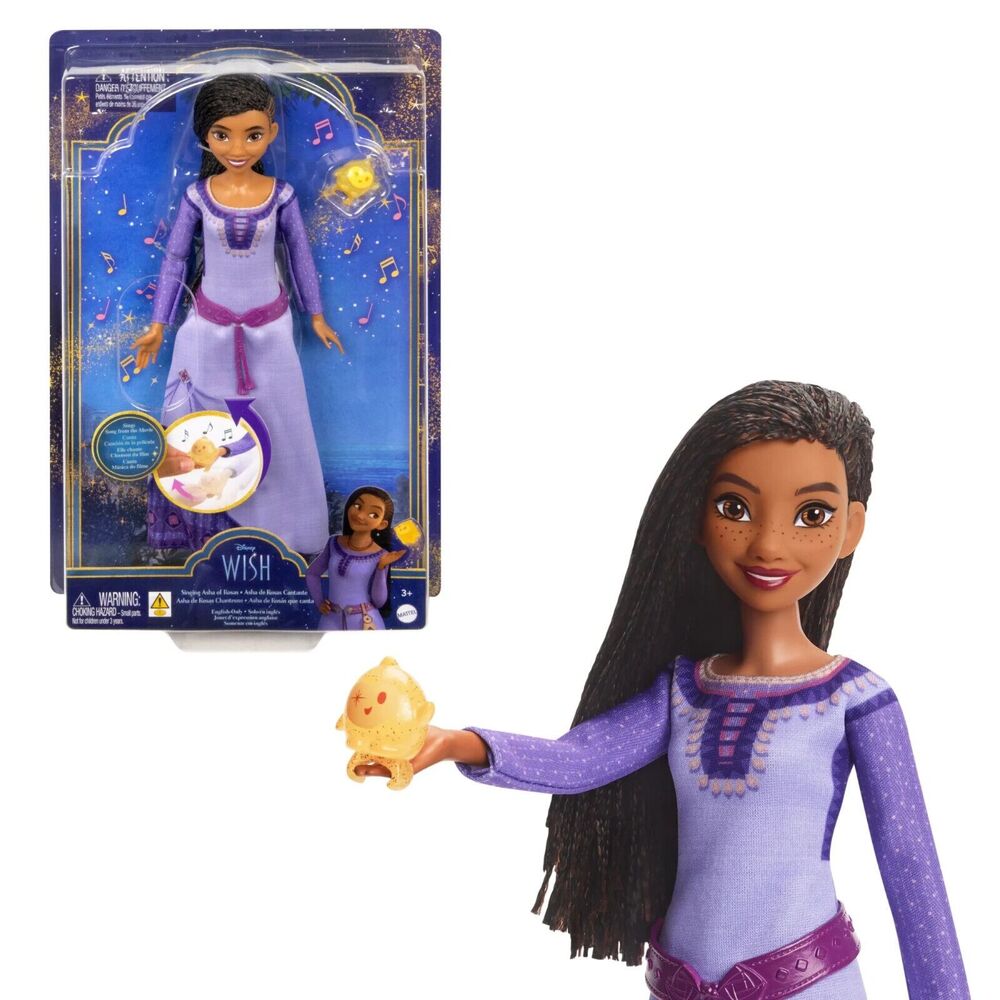 Wish Singing Asha of Rosas Doll & Star Figure, Posable Removable Outfit NEW